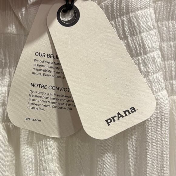 PRANA NWT Fernie Wide Leg Jumpsuit Swim Cover-Up, Size Medium, White - Picture 11 of 12